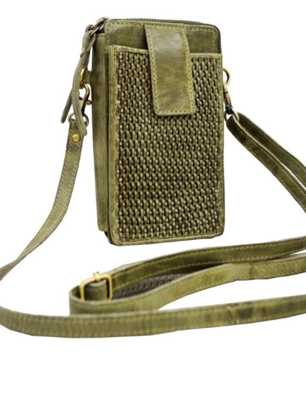Milo Canada Leather Ella Cross Body Wallet Cell Phone Carrier Purse